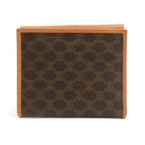 Celine brown wallet fold leather bi Macadam